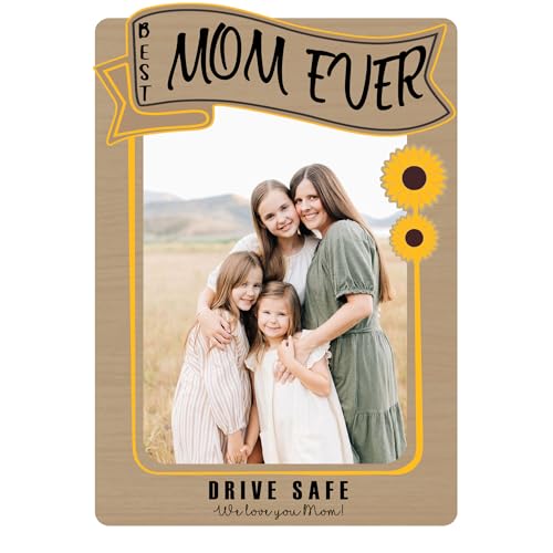 Personalized Picture Car Holder for Mom, Picture Car Visor Clip, Car Accessories, Gift for Grandma