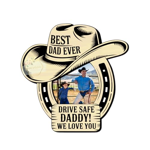 Custom Car Visor Clip Photo, Drive Safe We Love You Visor Clip Photo Frame, Personalized Car Sun Visor Clip Photo Car Accessory Gifts for Best Dad, Husband, Grandpa on Father's Day Car Accessory