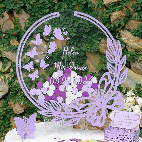 Butterfly Guest Book Alternative, Guest Book For Quinceañera, Butterfly Guest Book for 18th Birthday,