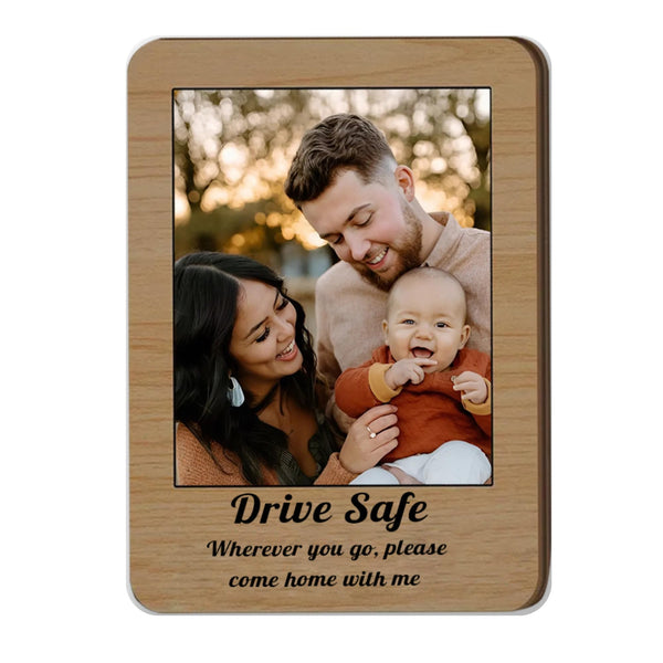 Personalized Custom Car Visor Clip – Drive Safe Photo Clip for Him, Custom Car Photo Frame, Memorial Car Visor Clip, Husband and Wife Picture Frame, Car Visor Picture Clip