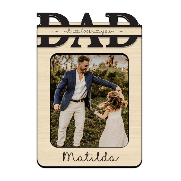 Drive Safe I Love You Visor Clip Custom from Daughter, Car Visor Picture Frame for Dad and Son Photo Holder, Personalized Photo Visor Clip for Car Interior Shade Decor