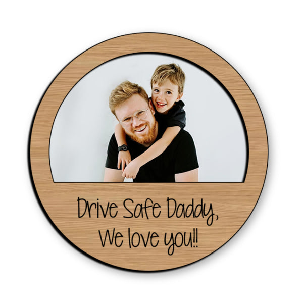 Custom Visor Clip Picture Frame for Car from Daughter or Son, Personalized Drive Safe Visor Clip for Him, Custom Car Photo Holder for Vehicle Interior Shade Decoration