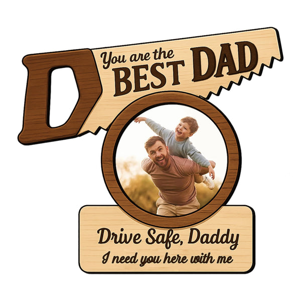 Drive Safe Visor Clip for Dad Custom Mechanic Theme Car Visor Photo Clip Drive Safe I Love You Visor Clip for Him Magnetic Picture Frame Car Picture Holder Fathers Day Picture Frame Papa Gifts for Dad