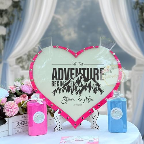 Heart Shaped Sand Ceremony, Rustic Wedding Sand Ceremony Set, Personalized Blended Family Sand Kit Wedding Sand Ceremony Sets Unity Sand Pouring Ceremony Set for Wedding