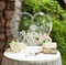 Personalized Heart Shaped Wedding Guest Book Alternative Drop Box Frame with Flower