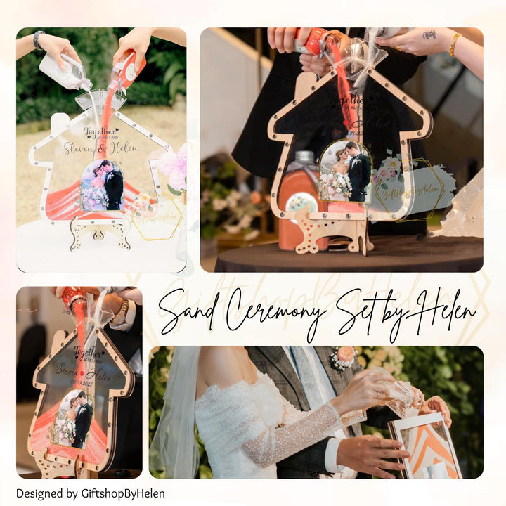 Sand Pouring Wedding Ceremony Sand Box | Custom Sand Ceremony Set ...