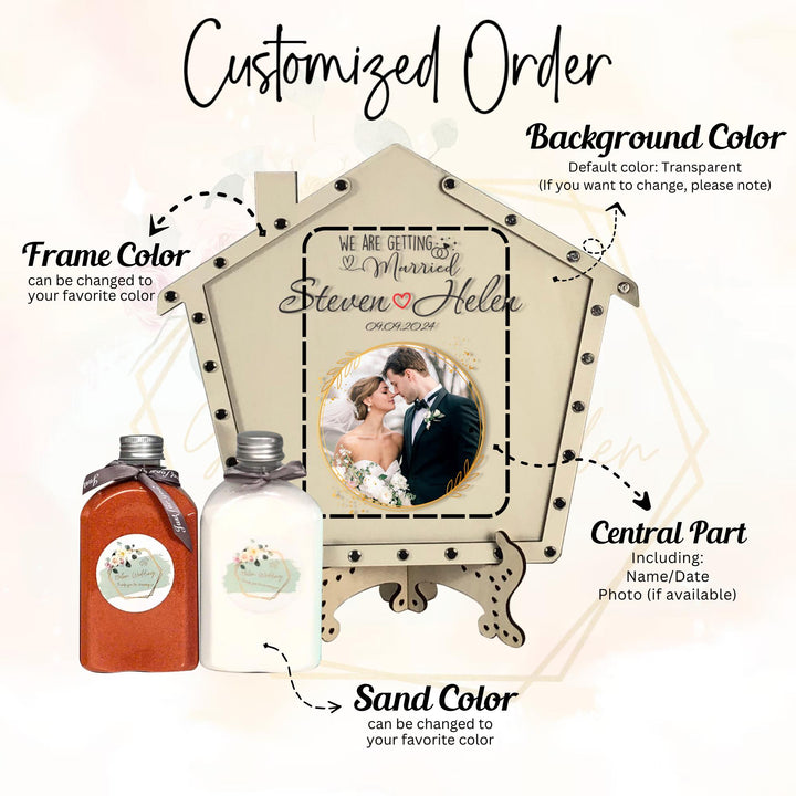 Custom Sand Unity Set for Wedding Ceremony Unity Sand Container | Sand ...