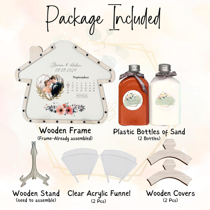 Sand Pouring Wedding Ceremony Sand Box | Custom Sand Ceremony Set ...